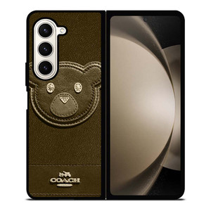 COACH NEW YORK BROWN BEAR Samsung Galaxy Z Fold 5 Case Cover COACH NEW YORK BROWN BEAR Samsung Galaxy Z Fold 5 Case Cover