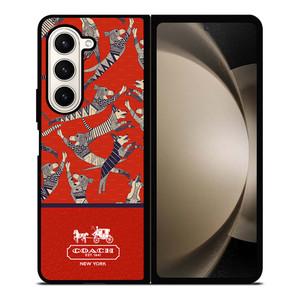 COACH NEW YORK DOG PARTY Samsung Galaxy Z Fold 5 Case Cover
