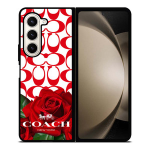 COACH NEW YORK FLOWER 4 Samsung Galaxy Z Fold 5 Case Cover