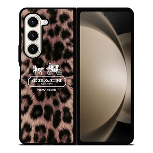 COACH NEW YORK LEOPARD Samsung Galaxy Z Fold 5 Case Cover