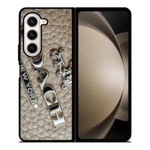 COACH NEW YORK LOGO ON LEATHER Samsung Galaxy Z Fold 5 Case Cover COACH NEW YORK LOGO ON LEATHER Samsung Galaxy Z Fold 5 Case Cover