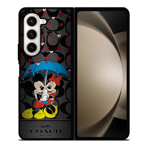 COACH NEW YORK MICKEY MINNIE MOUSE UMBRELLA Samsung Galaxy Z Fold 5 Case Cover