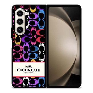 COACH NEW YORK PATTERN COLOR Samsung Galaxy Z Fold 5 Case Cover