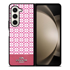 COACH NEW YORK PINK Samsung Galaxy Z Fold 5 Case Cover COACH NEW YORK PINK Samsung Galaxy Z Fold 5 Case Cover