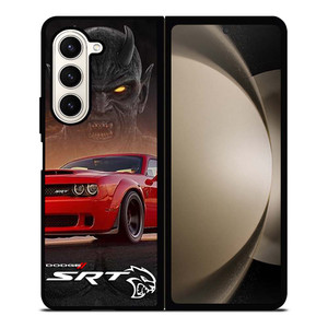 DODGE SRT DEMON CAR LOGO Samsung Galaxy Z Fold 5 Case Cover DODGE SRT DEMON CAR LOGO Samsung Galaxy Z Fold 5 Case Cover