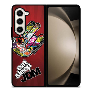EAT SLEEP JDM LOGO Samsung Galaxy Z Fold 5 Case Cover