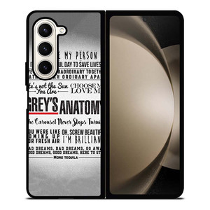 GREY'S ANATOMY QUOTES Samsung Galaxy Z Fold 5 Case Cover