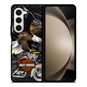 HARLEY DAVIDSON EAGLE METAL LOGO Samsung Galaxy Z Fold 5 Case Cover
