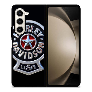 HARLEY DAVIDSON USA METAL EMBLEM Samsung Galaxy Z Fold 5 Case Cover