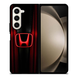 HONDA LOGO RED CARBON Samsung Galaxy Z Fold 5 Case Cover HONDA LOGO RED CARBON Samsung Galaxy Z Fold 5 Case Cover