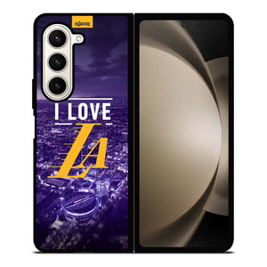 I LOVE LA LAKERS NBA LOGO Samsung Galaxy Z Fold 5 Case Cover