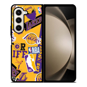 LA LOS ANGELES LAKERS STICKER BOMB Samsung Galaxy Z Fold 5 Case Cover LA LOS ANGELES LAKERS STICKER BOMB Samsung Galaxy Z Fold 5 Case Cover