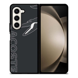 LACOSTE CROCODILE ALL BLACK Samsung Galaxy Z Fold 5 Case Cover LACOSTE CROCODILE ALL BLACK Samsung Galaxy Z Fold 5 Case Cover