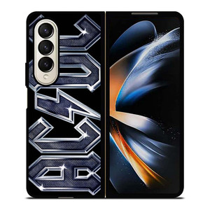 ACDC METAL CARBON LOGO Samsung Galaxy Z Fold 4 Case Cover ACDC METAL CARBON LOGO Samsung Galaxy Z Fold 4 Case Cover