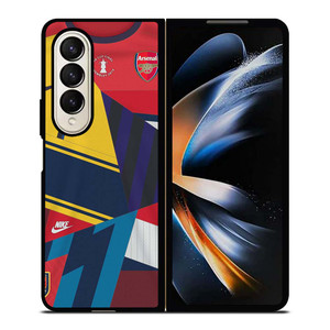 ARSENAL FC RETRO JERSEY COLLAGE Samsung Galaxy Z Fold 4 Case Cover