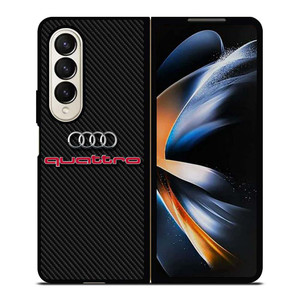 AUDI QUATTRO CARBON LOGO Samsung Galaxy Z Fold 4 Case Cover AUDI QUATTRO CARBON LOGO Samsung Galaxy Z Fold 4 Case Cover