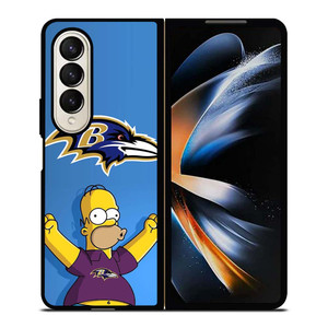 BALTIMORE RAVENS THE SIMPSON Samsung Galaxy Z Fold 4 Case Cover