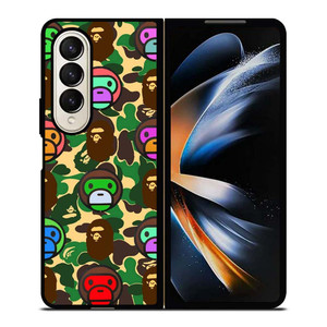 BAPE BABY MILO CAMO Samsung Galaxy Z Fold 4 Case Cover BAPE BABY MILO CAMO Samsung Galaxy Z Fold 4 Case Cover