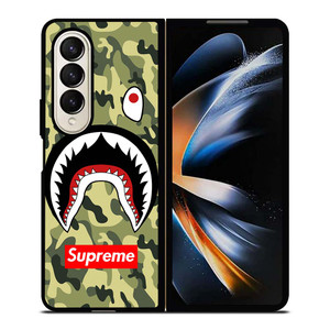 BAPE BATHING CAMO SHARK SUPREME Samsung Galaxy Z Fold 4 Case Cover
