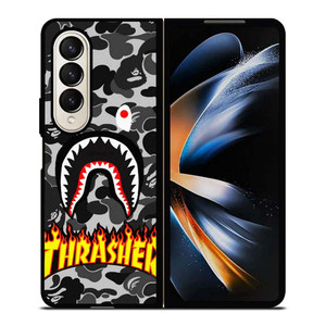 BAPE SHARK THRASHER Samsung Galaxy Z Fold 4 Case Cover BAPE SHARK THRASHER Samsung Galaxy Z Fold 4 Case Cover