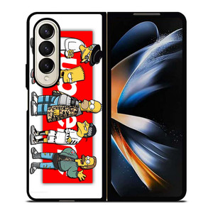 BART SIMPSON X SUPREME LOGO Samsung Galaxy Z Fold 4 Case Cover BART SIMPSON X SUPREME LOGO Samsung Galaxy Z Fold 4 Case Cover
