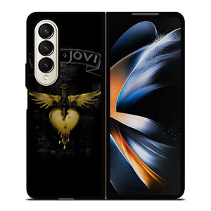 BON JOVI BAND GOLD LOGO Samsung Galaxy Z Fold 4 Case Cover BON JOVI BAND GOLD LOGO Samsung Galaxy Z Fold 4 Case Cover