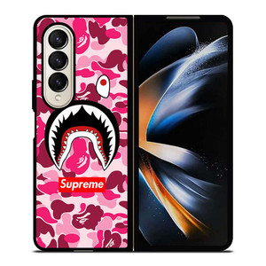 CAMO BATHING APE SUPREME PINK Samsung Galaxy Z Fold 4 Case Cover CAMO BATHING APE SUPREME PINK Samsung Galaxy Z Fold 4 Case Cover