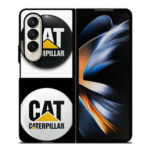 CAT CATERPILLAR WHITE BLACK Samsung Galaxy Z Fold 4 Case Cover CAT CATERPILLAR WHITE BLACK Samsung Galaxy Z Fold 4 Case Cover