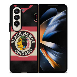 CHICAGO BLACKHAWKS JERSEY Samsung Galaxy Z Fold 4 Case Cover CHICAGO BLACKHAWKS JERSEY Samsung Galaxy Z Fold 4 Case Cover