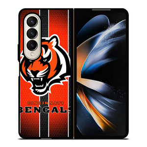 CINCINNATI BENGALS METAL SYMBOL Samsung Galaxy Z Fold 4 Case Cover CINCINNATI BENGALS METAL SYMBOL Samsung Galaxy Z Fold 4 Case Cover