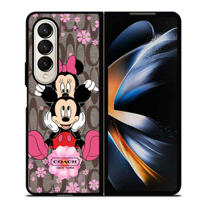 COACH MICKEY and MINNIE MOUSE Samsung Galaxy Z Fold 4 Case Cover COACH MICKEY and MINNIE MOUSE Samsung Galaxy Z Fold 4 Case Cover