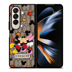 COACH MICKEY MINNIE MOUSE KISS Samsung Galaxy Z Fold 4 Case Cover COACH MICKEY MINNIE MOUSE KISS Samsung Galaxy Z Fold 4 Case Cover
