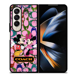 COACH MICKEY MINNIE MOUSE Samsung Galaxy Z Fold 4 Case Cover COACH MICKEY MINNIE MOUSE Samsung Galaxy Z Fold 4 Case Cover