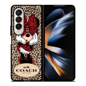 COACH MINNIE MOUSE LEOPARD Samsung Galaxy Z Fold 4 Case Cover COACH MINNIE MOUSE LEOPARD Samsung Galaxy Z Fold 4 Case Cover