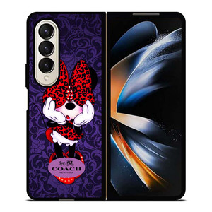 COACH MINNIE MOUSE PURPLE Samsung Galaxy Z Fold 4 Case Cover