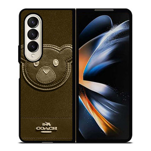 COACH NEW YORK BROWN BEAR Samsung Galaxy Z Fold 4 Case Cover COACH NEW YORK BROWN BEAR Samsung Galaxy Z Fold 4 Case Cover