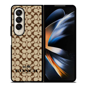 COACH NEW YORK BROWN Samsung Galaxy Z Fold 4 Case Cover COACH NEW YORK BROWN Samsung Galaxy Z Fold 4 Case Cover