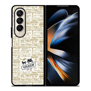 COACH NEW YORK COLLAGE Samsung Galaxy Z Fold 4 Case Cover COACH NEW YORK COLLAGE Samsung Galaxy Z Fold 4 Case Cover