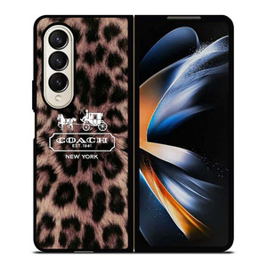 COACH NEW YORK LEOPARD Samsung Galaxy Z Fold 4 Case Cover