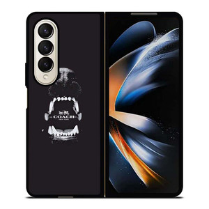COACH NEW YORK LOGO DOG Samsung Galaxy Z Fold 4 Case Cover