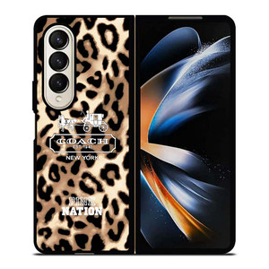 COACH NEW YORK PINK NATION LEPOARD Samsung Galaxy Z Fold 4 Case Cover