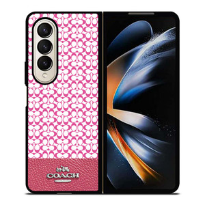 COACH NEW YORK PINK Samsung Galaxy Z Fold 4 Case Cover COACH NEW YORK PINK Samsung Galaxy Z Fold 4 Case Cover