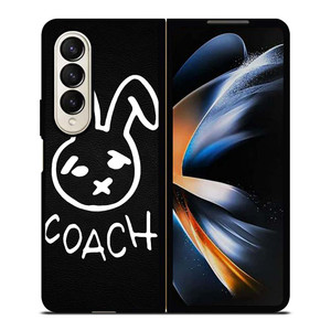 COACH NEW YORK RABBIT LEATHER Samsung Galaxy Z Fold 4 Case Cover