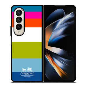 COACH NEW YORK STRIPE Samsung Galaxy Z Fold 4 Case Cover