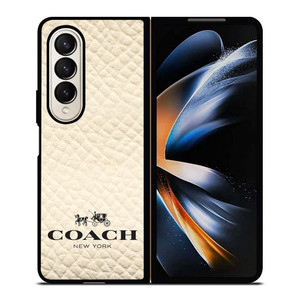 COACH NEW YORK WHITE Samsung Galaxy Z Fold 4 Case Cover COACH NEW YORK WHITE Samsung Galaxy Z Fold 4 Case Cover