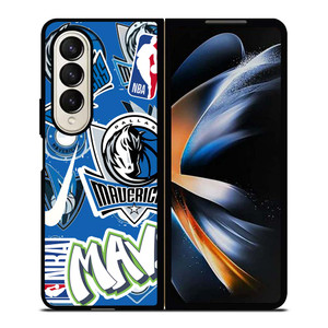 DALLAS MAVERICKS NBA STICKER BOMB Samsung Galaxy Z Fold 4 Case Cover