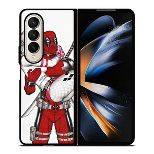 DEADPOOL HARLEY QUINN CARTOON Samsung Galaxy Z Fold 4 Case Cover DEADPOOL HARLEY QUINN CARTOON Samsung Galaxy Z Fold 4 Case Cover