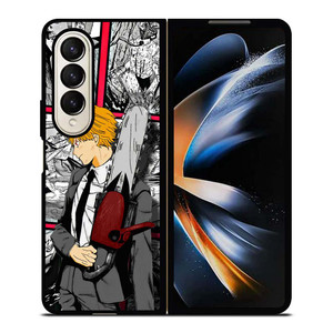 DENJI CHAINSAW MAN ANIME COLLAGE Samsung Galaxy Z Fold 4 Case Cover DENJI CHAINSAW MAN ANIME COLLAGE Samsung Galaxy Z Fold 4 Case Cover