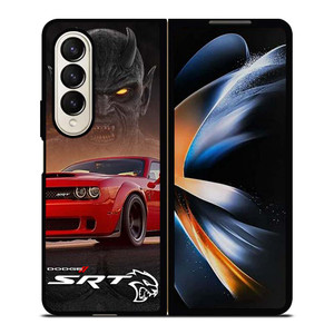 DODGE SRT DEMON CAR LOGO Samsung Galaxy Z Fold 4 Case Cover