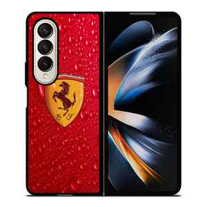 FERRARI DROP WATER RED Samsung Galaxy Z Fold 4 Case Cover